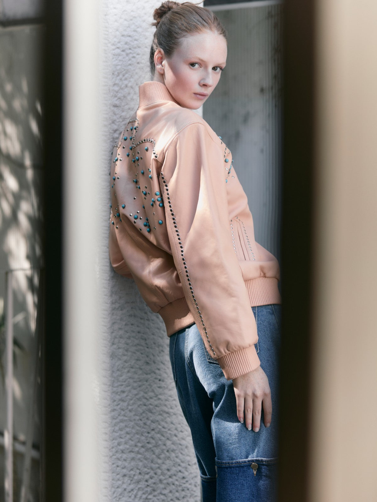 Ennio Leather Jacket | Nude Ennio Leather Jacket | Nude