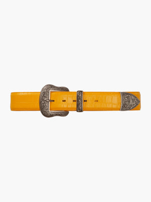 Jenna Leather Belt | Yellow Jenna Leather Belt | Yellow