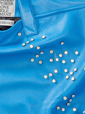 Miranda Leather Tote Bag | Blue Miranda Leather Tote Bag | Blue