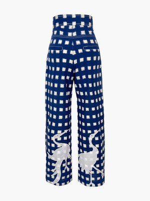 Embroidery Picnic Trousers | Blue Embroidery Picnic Trousers | Blue