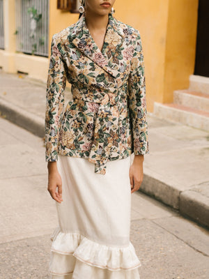 Floral Jacket | White Floral Jacket | White