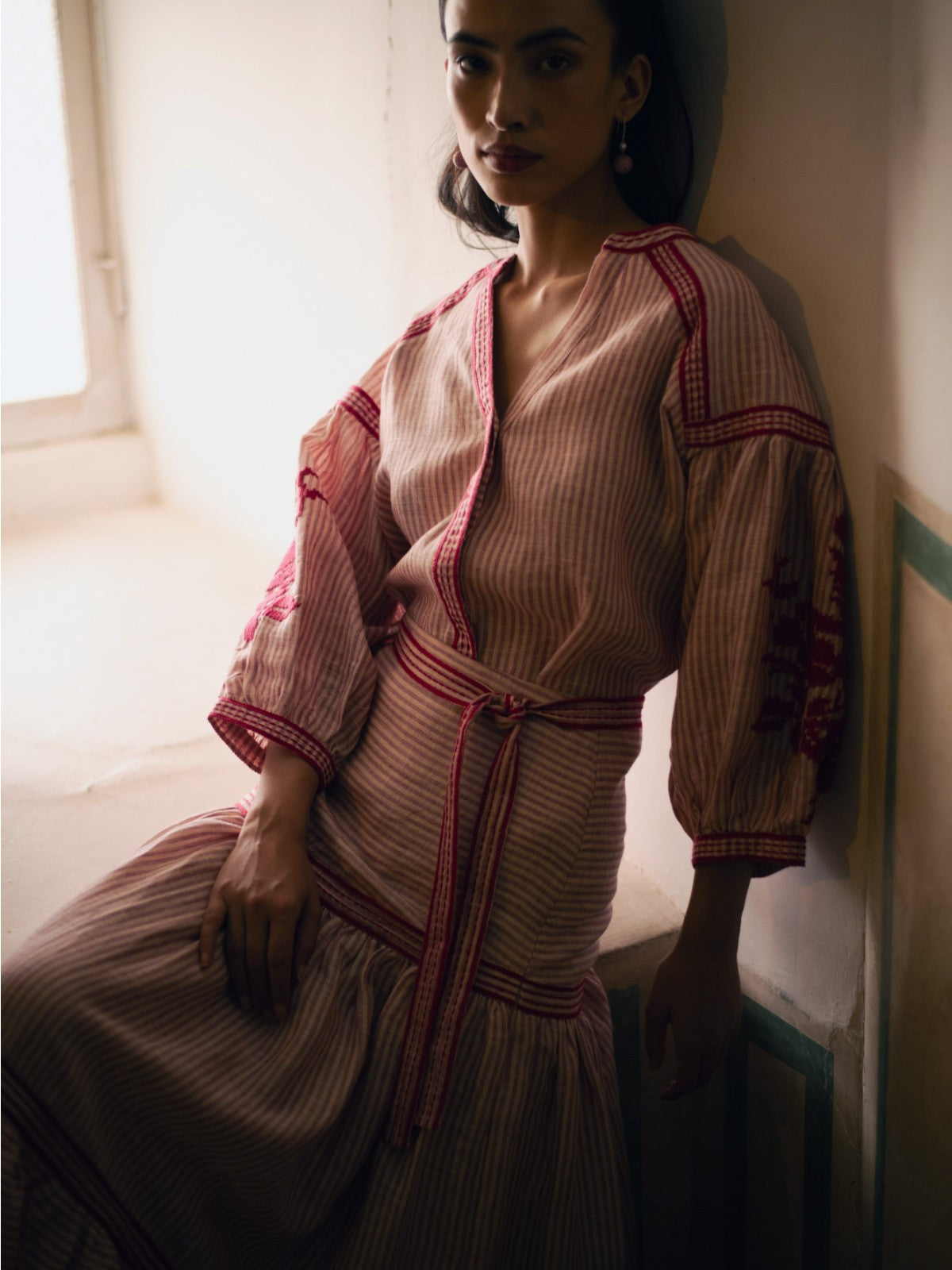 Stripe Skirt | Pink Stripe Skirt | Pink