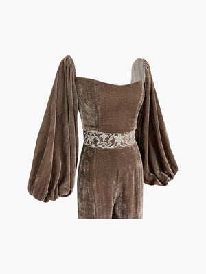 Velvet Set | Taupe Velvet Set | Taupe