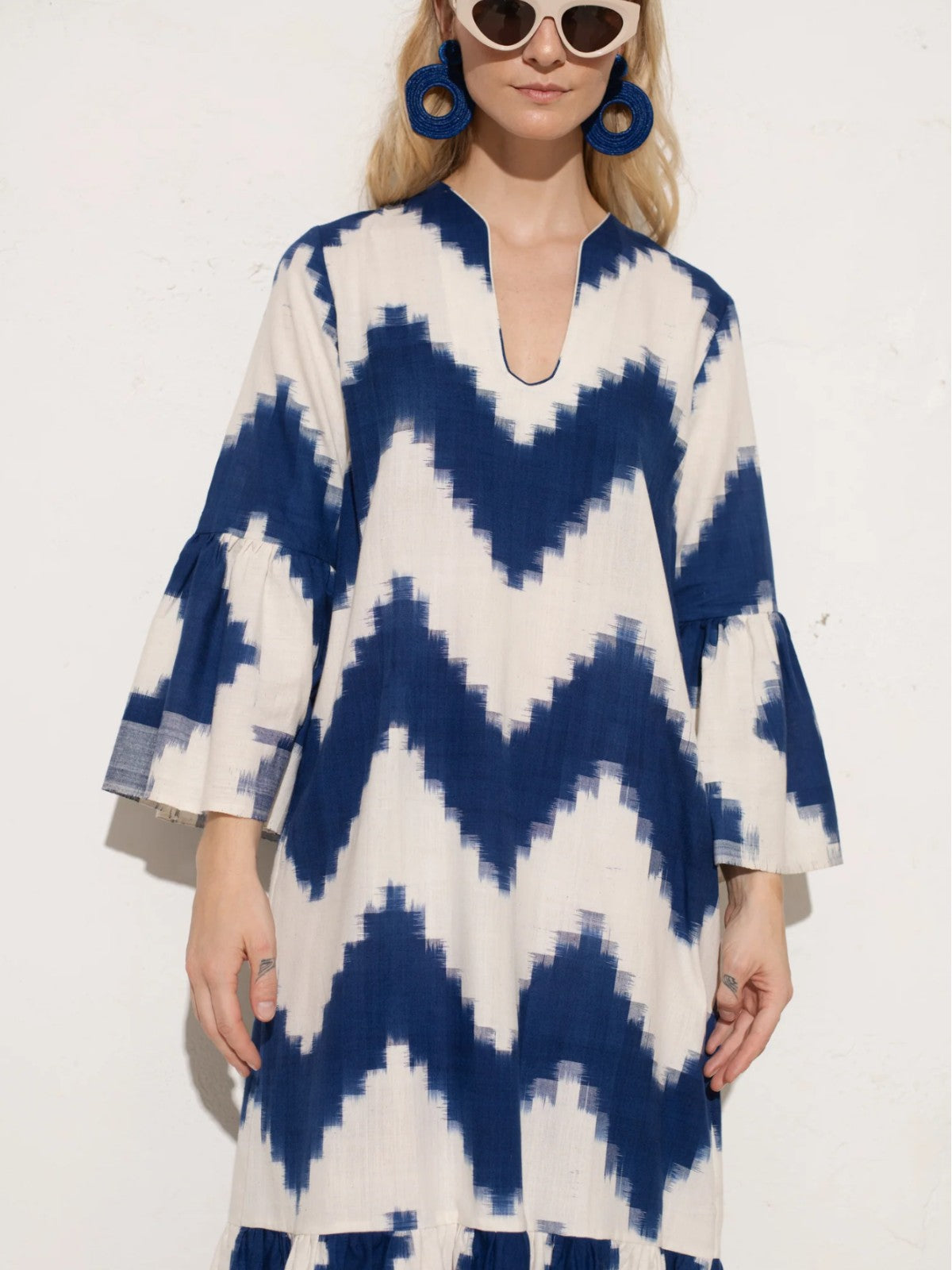 Viento Dress | Zig Zag Royal Blue Viento Dress | Zig Zag Royal Blue