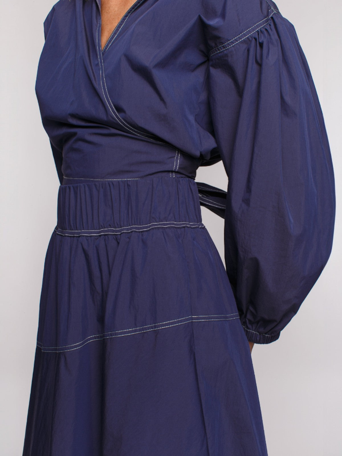 Gabriella Stretch Midi Skirt | Navy Gabriella Stretch Midi Skirt | Navy