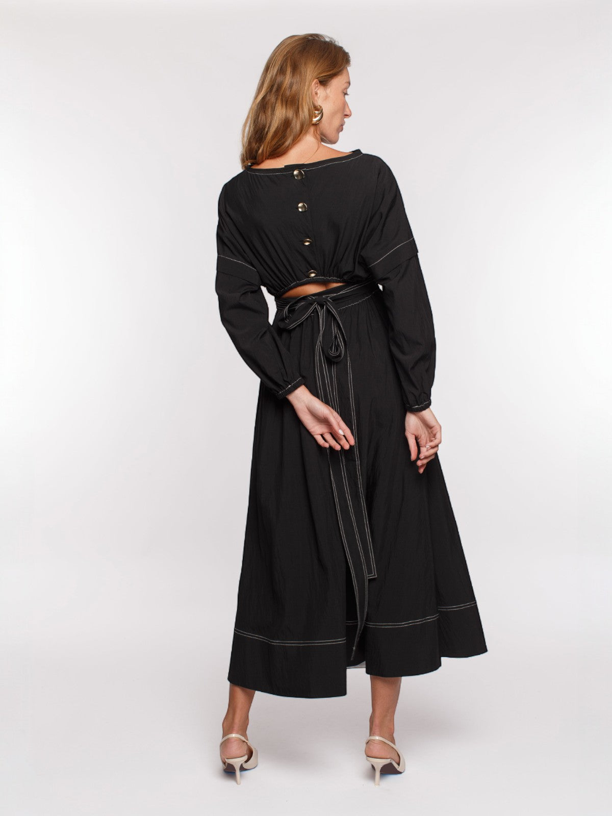 Karla Tie Dress | Black Karla Tie Dress | Black