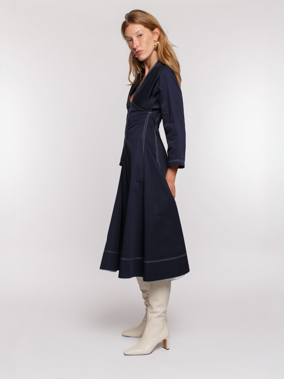 Lily A-line Dress | Navy Lily A-line Dress | Navy