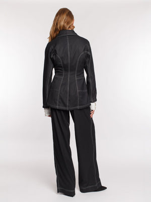 Mia Waisted Blazer | Black Mia Waisted Blazer | Black