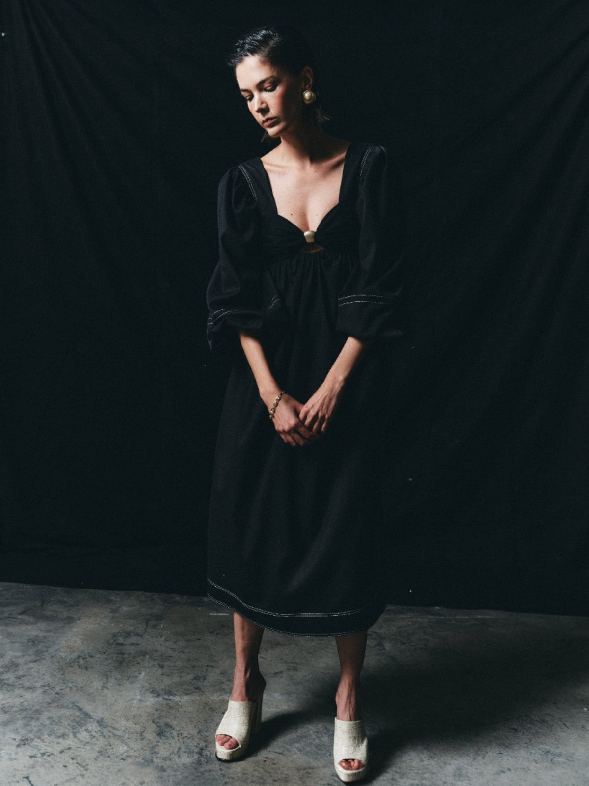 Mila Two Tone Dress | Black Mila Two Tone Dress | Black