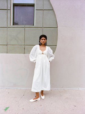 Mila Two Tone Dress | White Mila Two Tone Dress | White