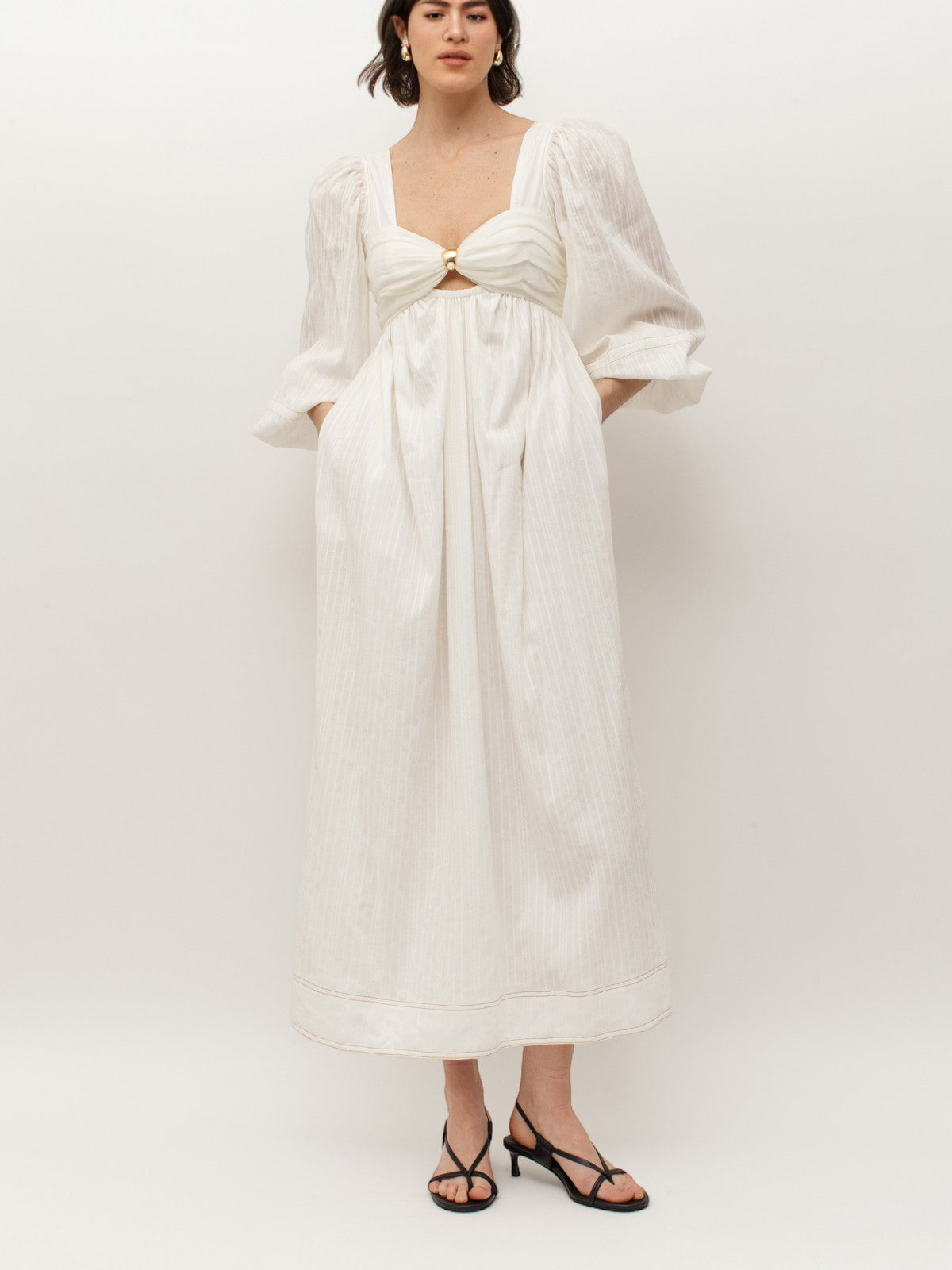 Mila Two Tone Dress | White Mila Two Tone Dress | White
