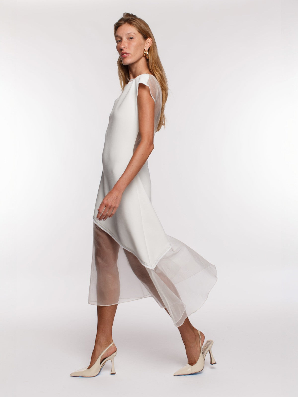 Paula Sheer Dress | White Paula Sheer Dress | White