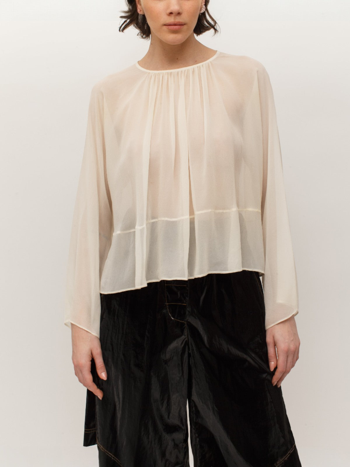 Siliva Sheer Blouse | Ivory Siliva Sheer Blouse | Ivory