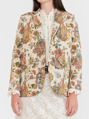 Amber Blazer | Rainbow Floral Jacquard Amber Blazer | Rainbow Floral Jacquard