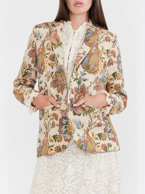 Amber Blazer | Rainbow Floral Jacquard Amber Blazer | Rainbow Floral Jacquard