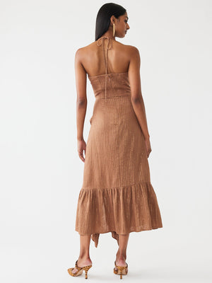 Angelica Dress | Copper Lurex Stripe Angelica Dress | Copper Lurex Stripe