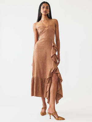 Angelica Dress | Copper Lurex Stripe Angelica Dress | Copper Lurex Stripe