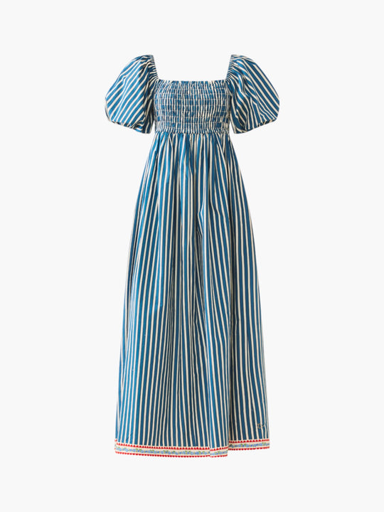 Aurora Dress | Navy Stripe