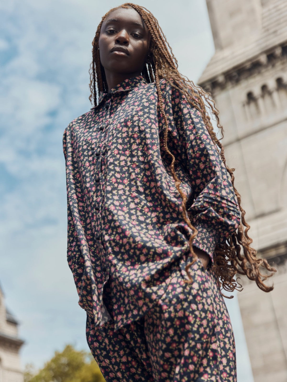 Big Ole Buttondown | Black Rose Floral Big Ole Buttondown | Black Rose Floral