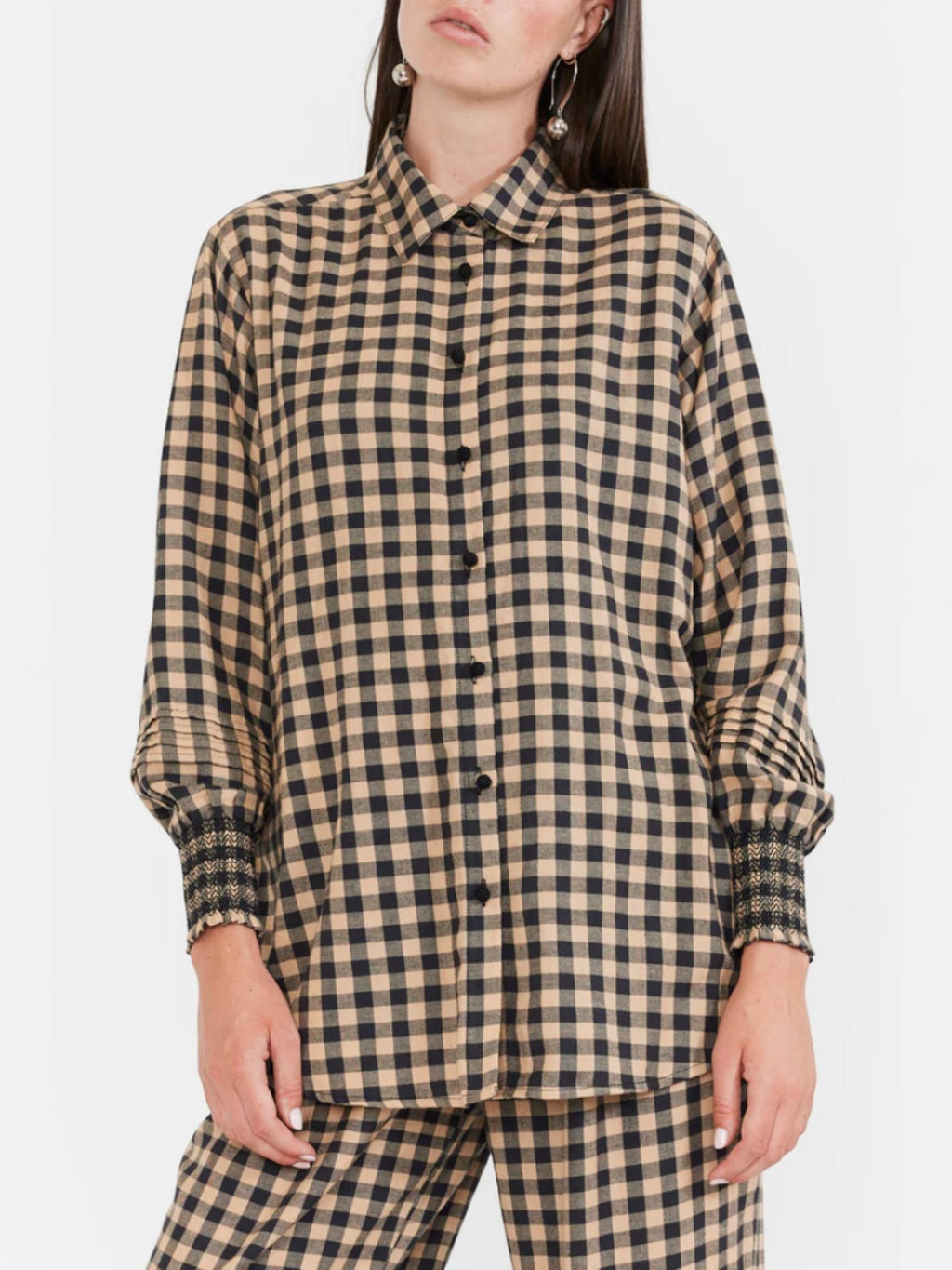 Big Ole Buttondown | Black & Tan Check