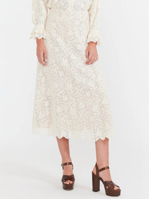 Carly Midi Skirt | Ivory Crochet Lace Carly Midi Skirt | Ivory Crochet Lace