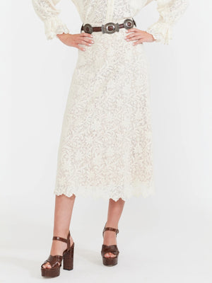 Carly Midi Skirt | Ivory Crochet Lace Carly Midi Skirt | Ivory Crochet Lace