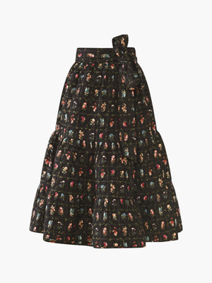 Celine Skirt | Quilted Florence Black Floral Celine Skirt | Quilted Florence Black Floral