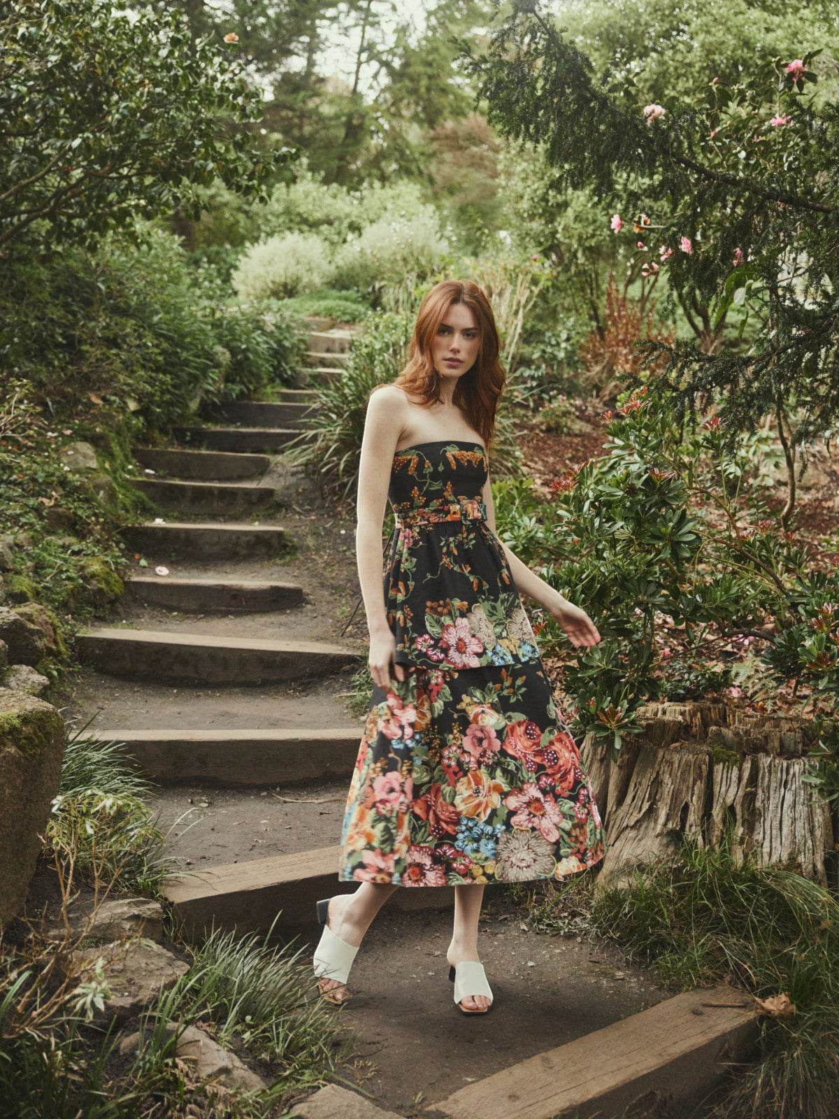 Daisy Dress | Black Victorian Floral Daisy Dress | Black Victorian Floral