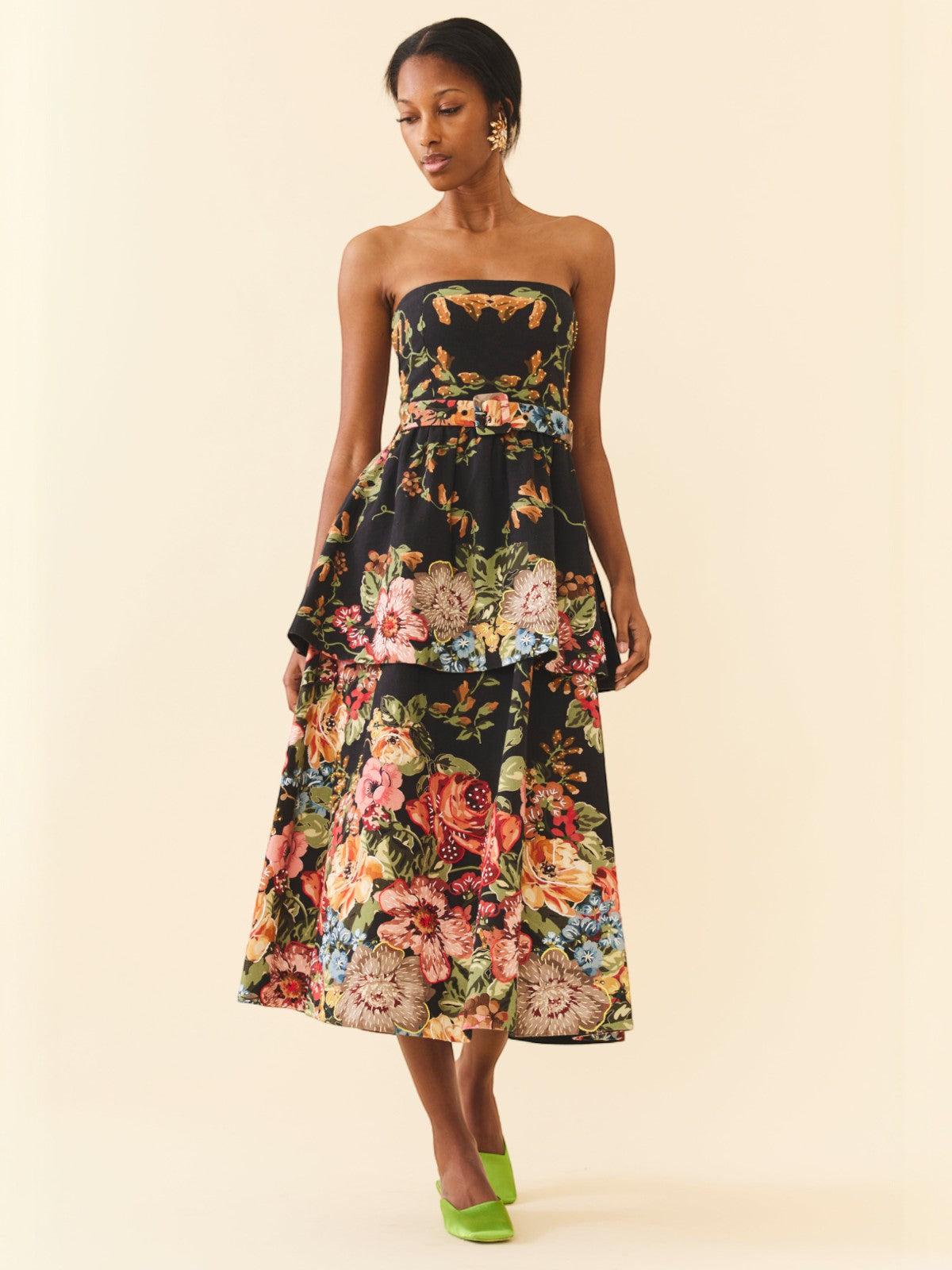 Daisy Dress | Black Victorian Floral Daisy Dress | Black Victorian Floral