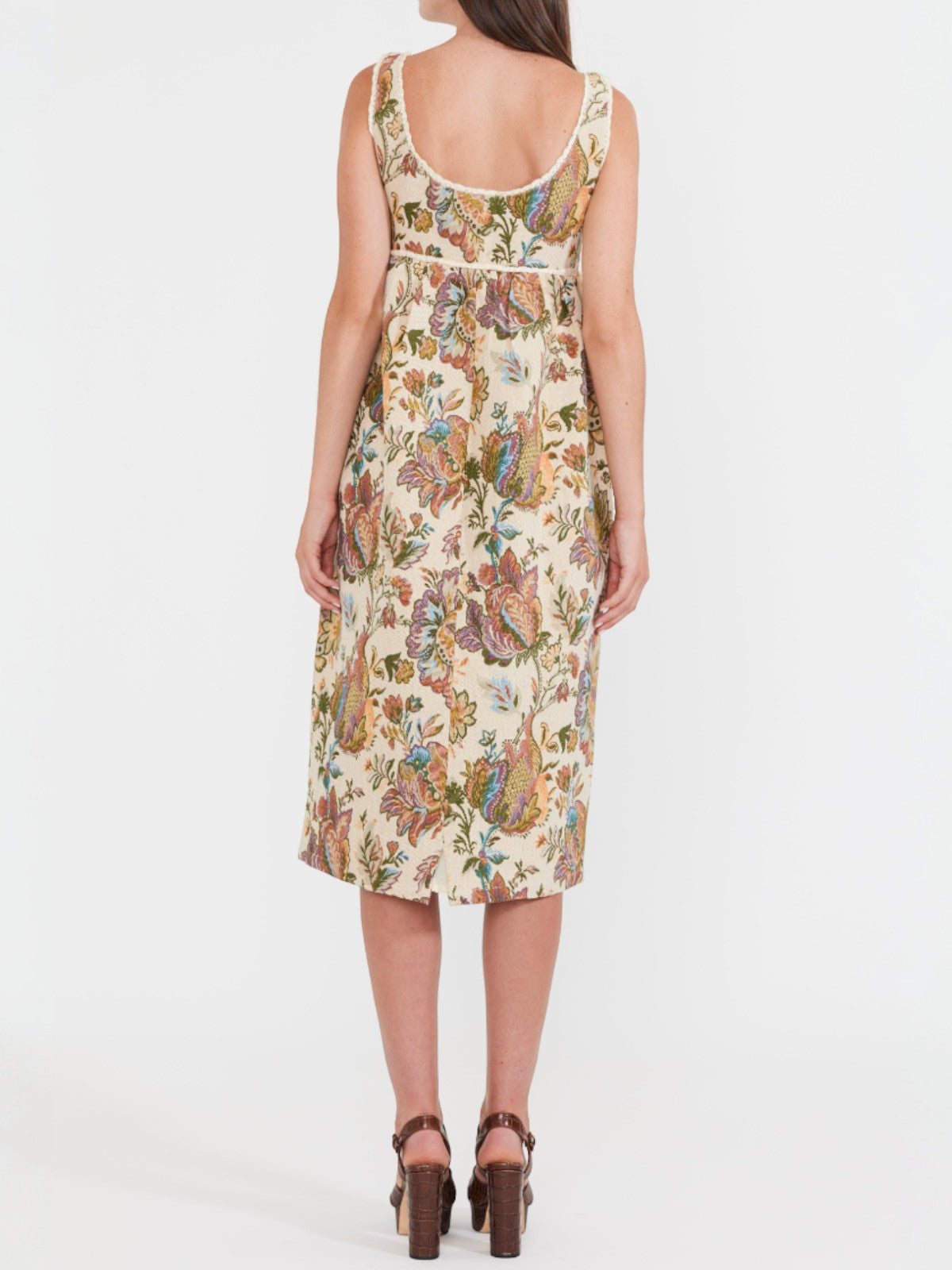 Emily Midi Dress | Rainbow Floral Jacquard Emily Midi Dress | Rainbow Floral Jacquard