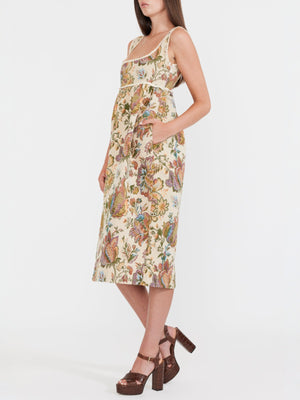 Emily Midi Dress | Rainbow Floral Jacquard Emily Midi Dress | Rainbow Floral Jacquard