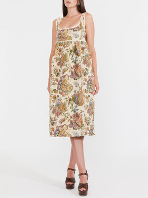 Emily Midi Dress | Rainbow Floral Jacquard Emily Midi Dress | Rainbow Floral Jacquard