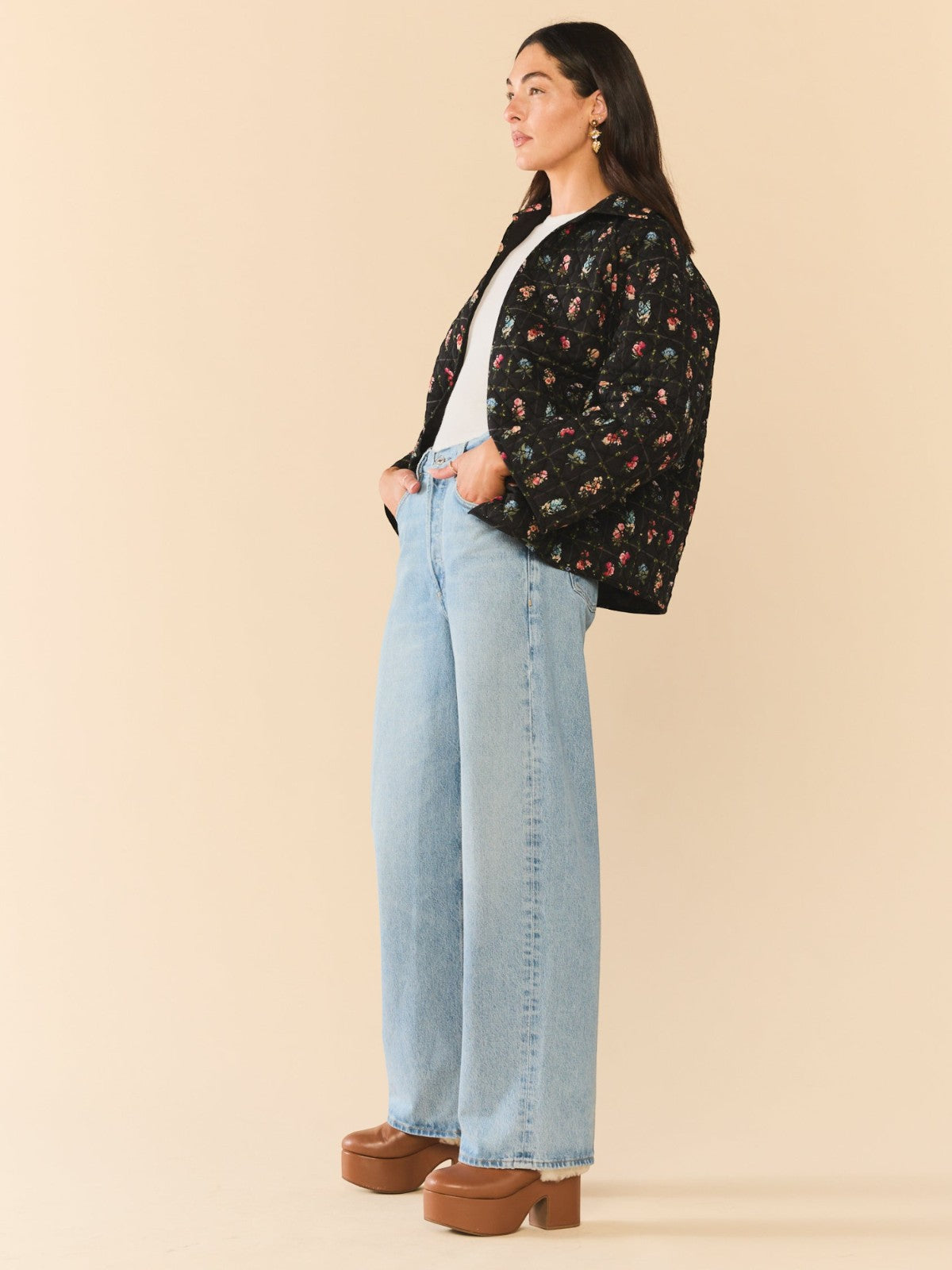 Flora Quilted Jacket | Quilted Florence Black Floral Flora Quilted Jacket | Quilted Florence Black Floral