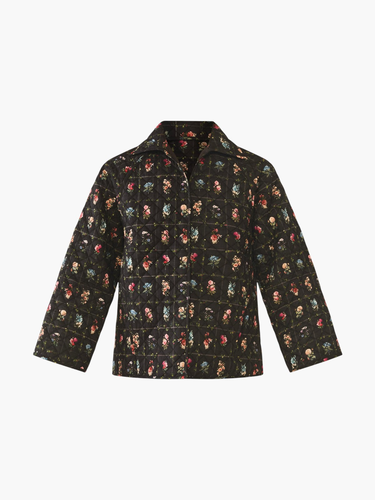 Flora Quilted Jacket | Quilted Florence Black Floral Flora Quilted Jacket | Quilted Florence Black Floral