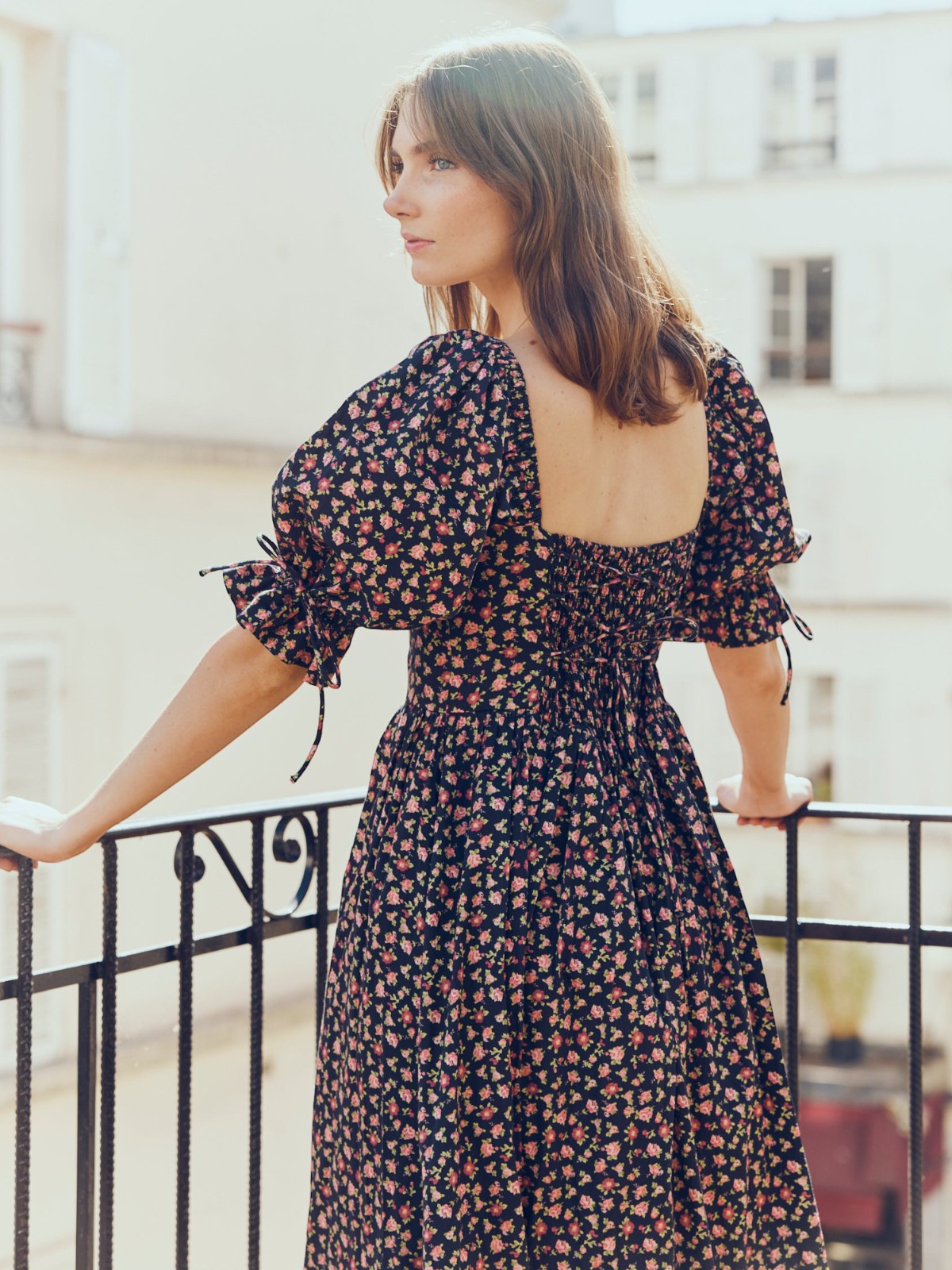 Grace Midi Dress | Black Rose Floral Grace Midi Dress | Black Rose Floral