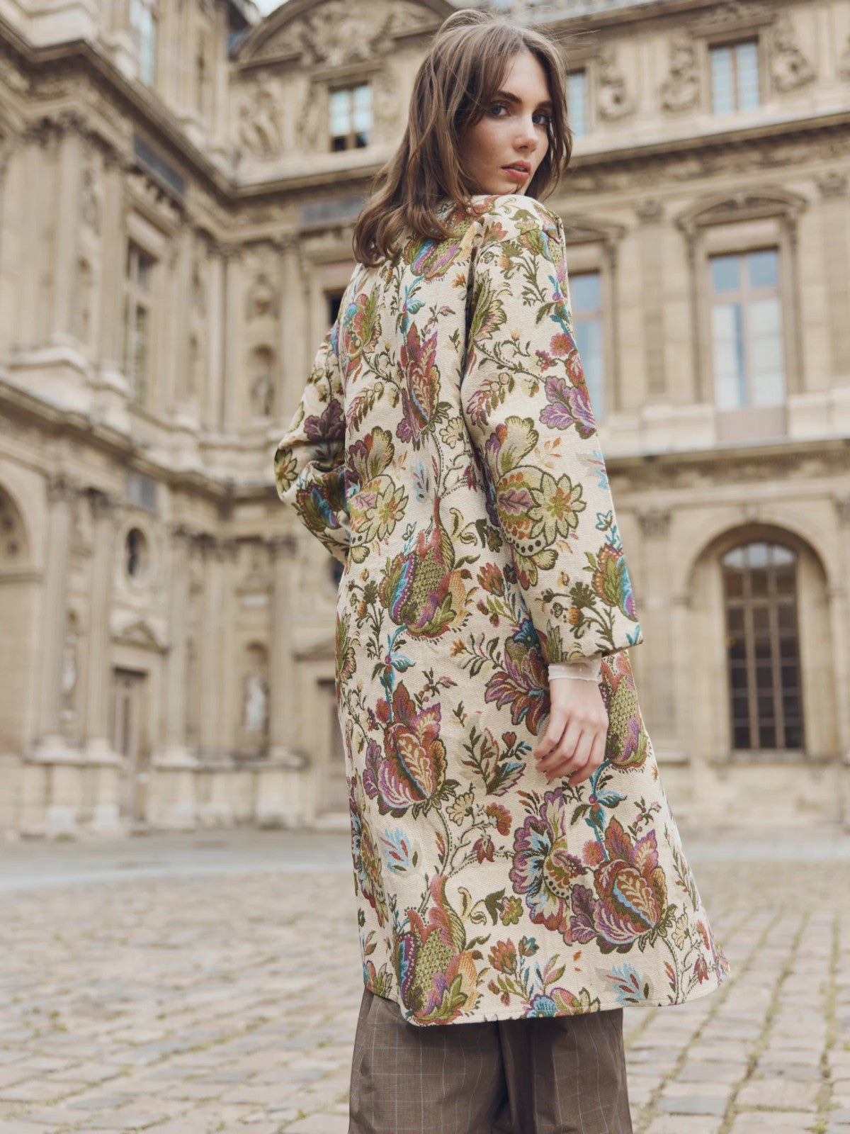 Janean Midi Jacket | Rainbow Floral Jacquard Janean Midi Jacket | Rainbow Floral Jacquard