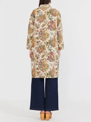 Janean Midi Jacket | Rainbow Floral Jacquard Janean Midi Jacket | Rainbow Floral Jacquard