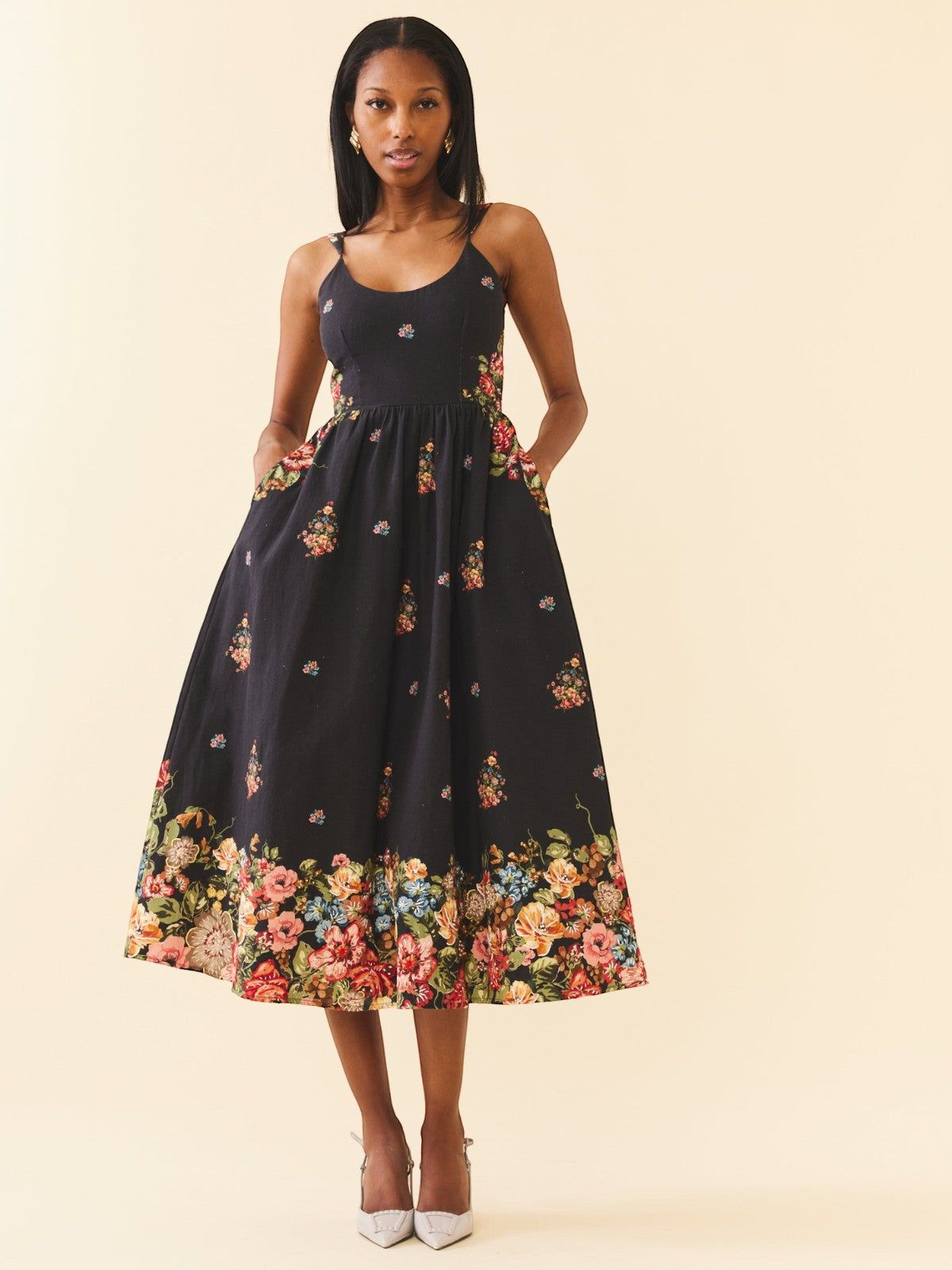 Katherine Dress | Black Victorian Floral Katherine Dress | Black Victorian Floral