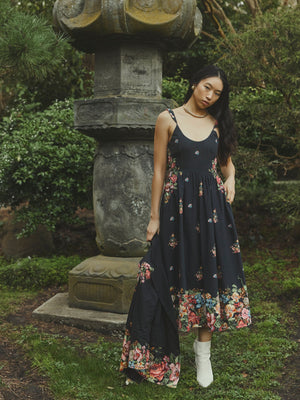 Katherine Dress | Black Victorian Floral Katherine Dress | Black Victorian Floral