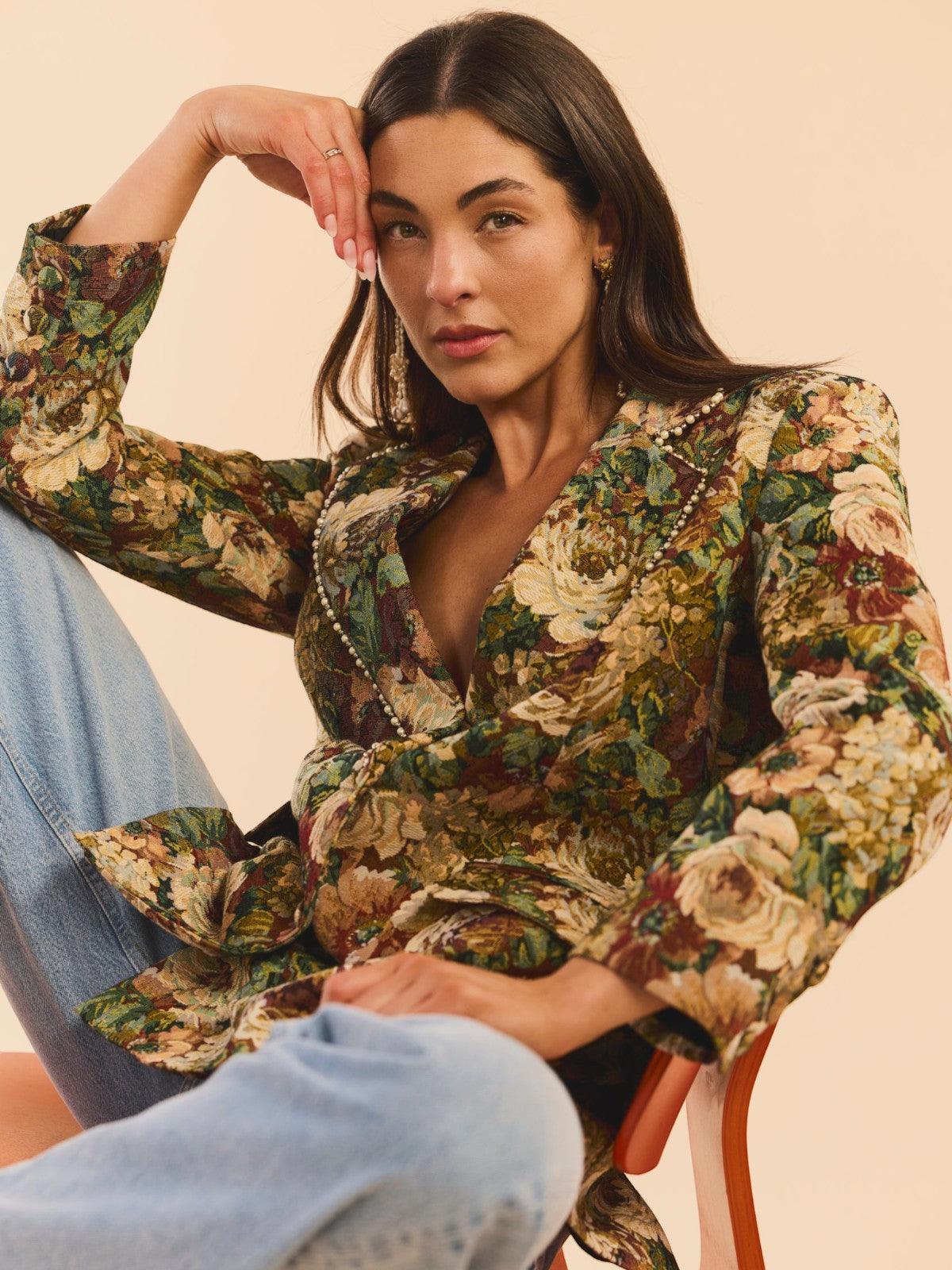 Meredith Blazer | Flora Floral Jacquard