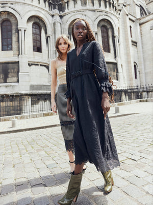 Penny Midi Dress | Black Crochet Lace Penny Midi Dress | Black Crochet Lace