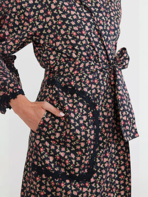 Robe Jacket | Black Rose Floral Robe Jacket | Black Rose Floral