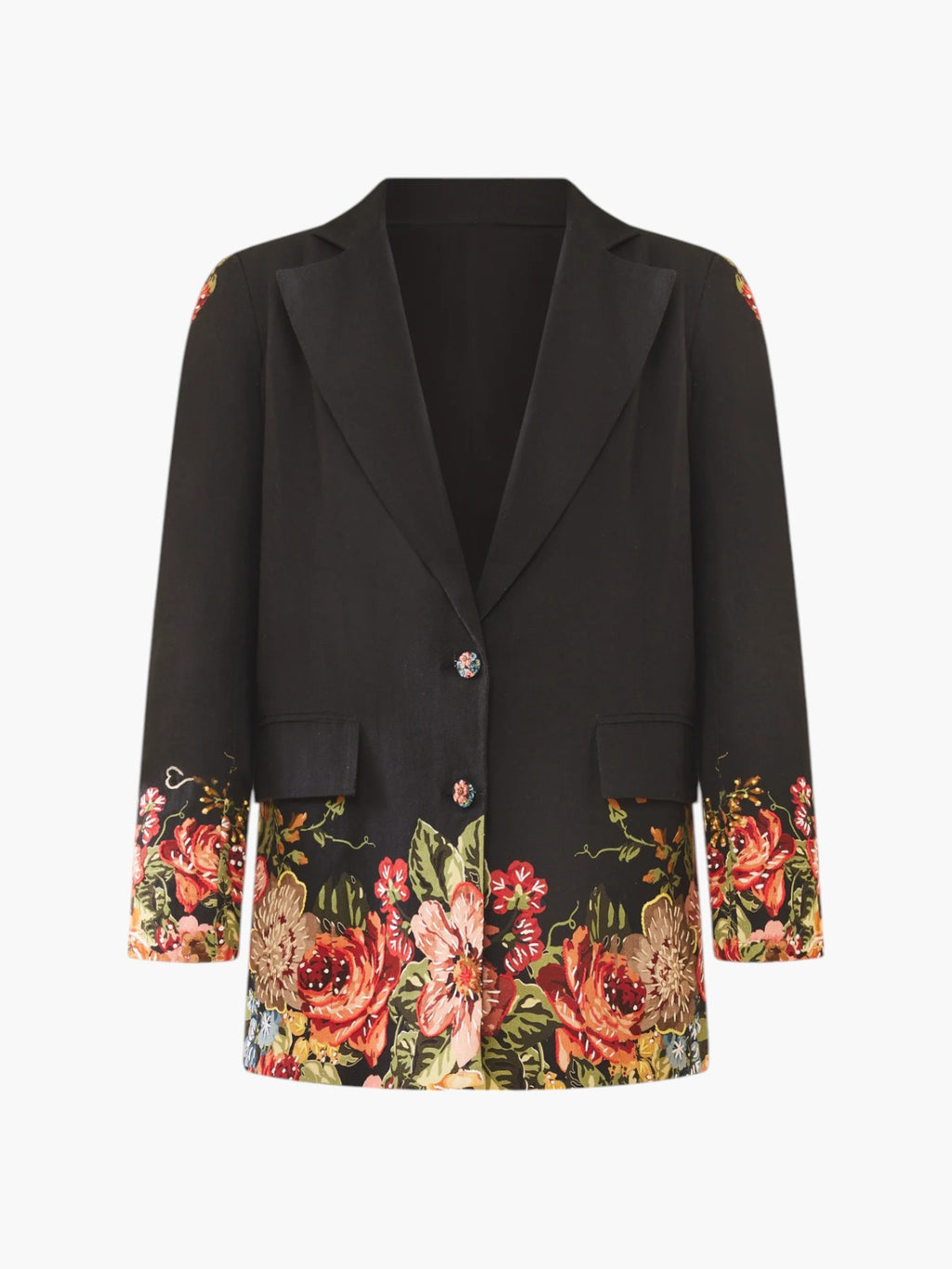 Sloan Blazer | Black Victorian Floral