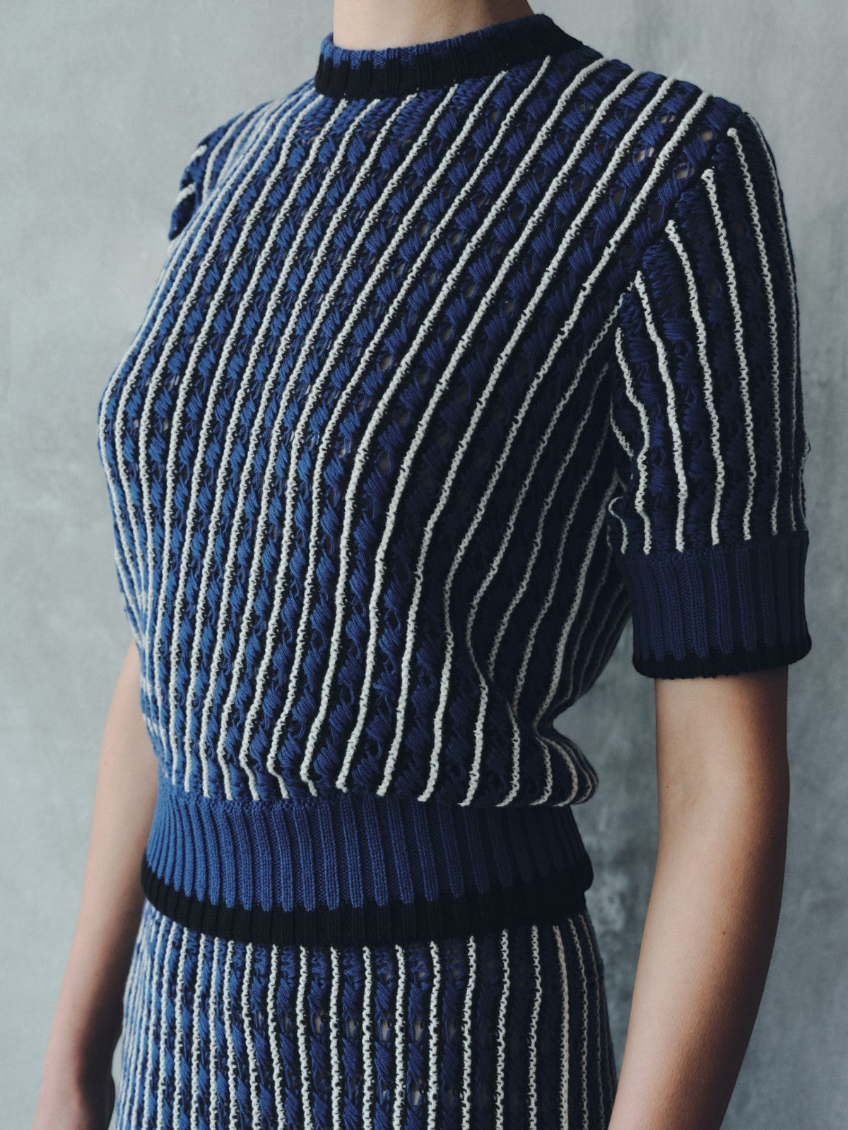 Apu Knitted Top | Electric Blue/Black Apu Knitted Top | Electric Blue/Black