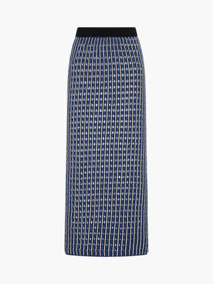 Apu Midi Skirt | Electric Blue/Black Apu Midi Skirt | Electric Blue/Black