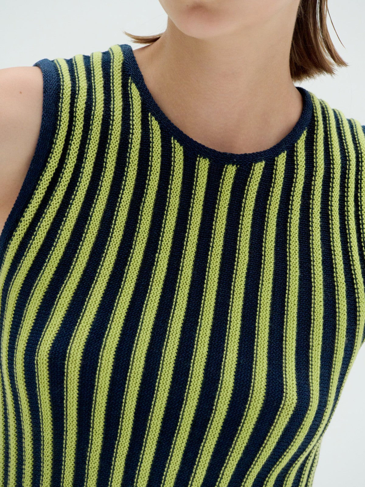 Marina Halter Top | Navy / Lime Green Marina Halter Top | Navy / Lime Green