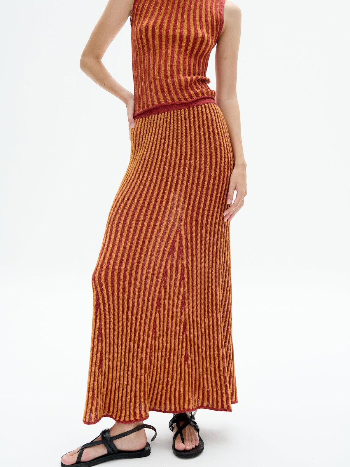Marina Maxi Skirt | Burgundy / Orange Marina Maxi Skirt | Burgundy / Orange