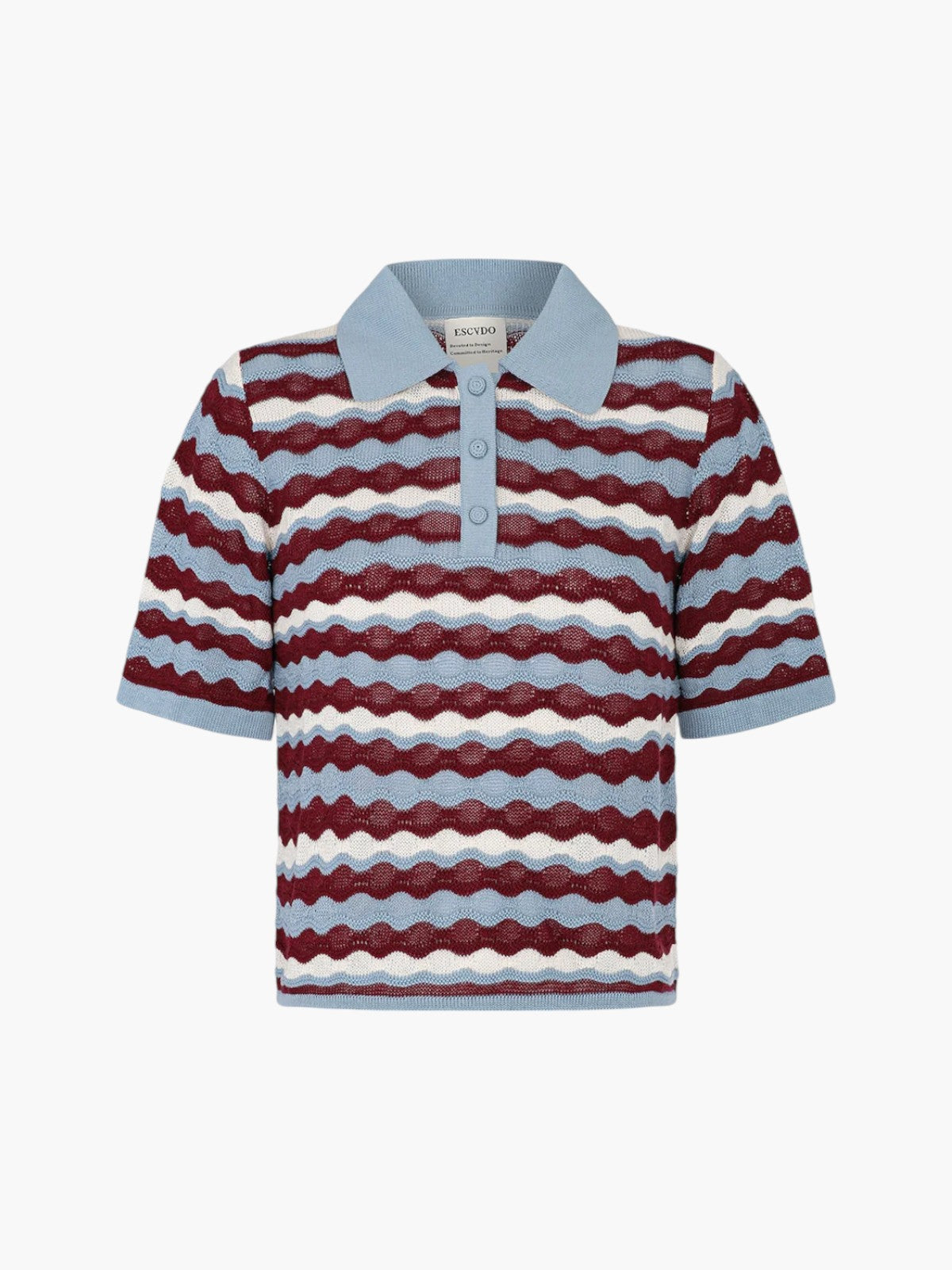 Mullu Knit Shirt | Red Wine/Blues Mullu Knit Shirt | Red Wine/Blues