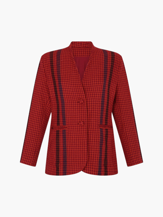 Qaytu Blazer | Orange/Burgundy