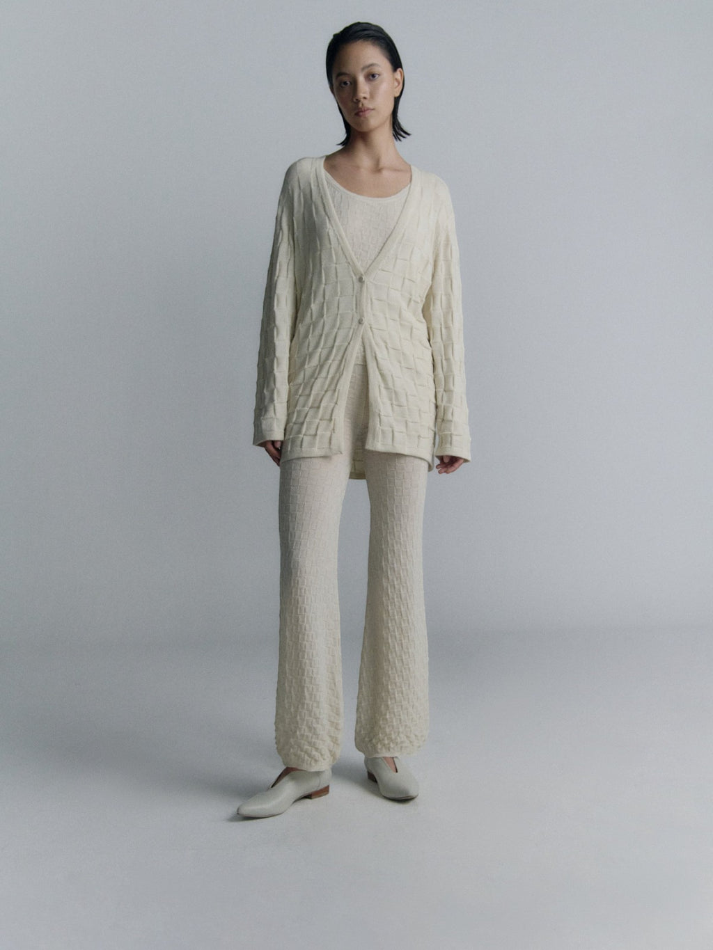 Taki Light Knit Cardigan | Ivory